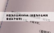 抖音为什么叫tiktok（抖音为什么叫抖音这么个名字）