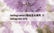 instagramurl地址怎么填写（instagram url）