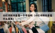小红书和抖音是一个平台吗（小红书和抖音是什么关系）