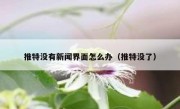 推特没有新闻界面怎么办（推特没了）