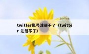 twitter账号注册不了（twitter 注册不了）