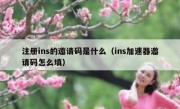 注册ins的邀请码是什么（ins加速器邀请码怎么填）