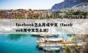 facebook怎么弄成中文（facebook用中文怎么说）