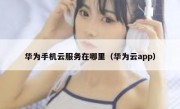 华为手机云服务在哪里（华为云app）