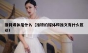 推特媒体是什么（推特的媒体和推文有什么区别）
