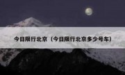 今日限行北京（今日限行北京多少号车）