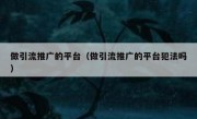 做引流推广的平台（做引流推广的平台犯法吗）