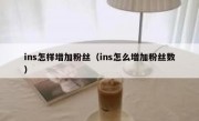 ins怎样增加粉丝（ins怎么增加粉丝数）