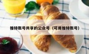 推特账号共享的公众号（可用推特账号）