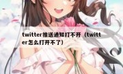 twitter推送通知打不开（twitter怎么打开不了）