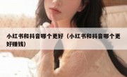 小红书和抖音哪个更好（小红书和抖音哪个更好赚钱）