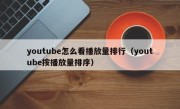 youtube怎么看播放量排行（youtube按播放量排序）