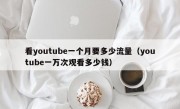 看youtube一个月要多少流量（youtube一万次观看多少钱）