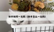 快手如何一元购（快手怎么一元购）