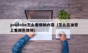 youtube怎么看限制内容（怎么在油管上看颜色视频）