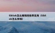 tiktok怎么赚钱找极界出海（tiktok怎么挣钱）