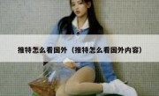 推特怎么看国外（推特怎么看国外内容）
