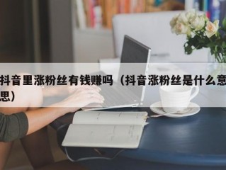 抖音里涨粉丝有钱赚吗（抖音涨粉丝是什么意思）