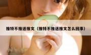 推特不推送推文（推特不推送推文怎么回事）