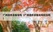 广州违停会拖车吗（广州违停会拖车吗扣分吗）