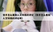 快手怎么看别人艾特我的评论（快手怎么看别人艾特我的评论呢）