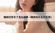 推特打开不了怎么回事（推特为什么打不开）