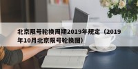 北京限号轮换周期2019年规定（2019年10月北京限号轮换图）