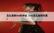 怎么复制ins的评论（ins怎么复制文案）