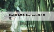 Code什么意思（sap code什么意思）