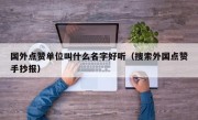 国外点赞单位叫什么名字好听（搜索外国点赞手抄报）