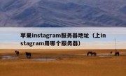 苹果instagram服务器地址（上instagram用哪个服务器）