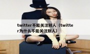 twitter不能关注别人（twitter为什么不能关注别人）