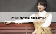 twitter用户数量（推特用户数）