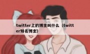 twitter上的博主叫什么（twitter知名博主）