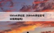 tiktok评论区（tiktok评论区可以挂网站吗）