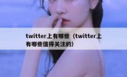 twitter上有哪些（twitter上有哪些值得关注的）