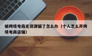 被跨境电商无货源骗了怎么办（个人怎么开跨境电商店铺）