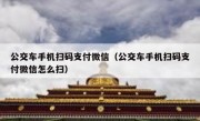 公交车手机扫码支付微信（公交车手机扫码支付微信怎么扫）