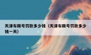 天津车限号罚款多少钱（天津车限号罚款多少钱一天）