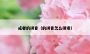 或者的拼音（的拼音怎么拼读）