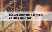 tiktok播放量收益怎么算（tiktok有播放量就有收益吗）