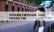 华为手机能下载tiktok吗（tiktok华为怎么下载）