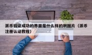派币验证成功的界面是什么样的啊图片（派币注册认证教程）