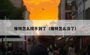 推特怎么找不到了（推特怎么没了）