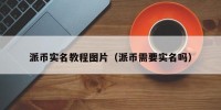 派币实名教程图片（派币需要实名吗）