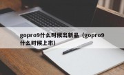 gopro9什么时候出新品（gopro9什么时候上市）