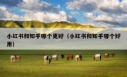 小红书和知乎哪个更好（小红书和知乎哪个好用）
