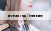 如何查询限号情况（怎样查询限号）
