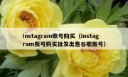 instagram账号购买（instagram账号购买批发出售谷歌账号）