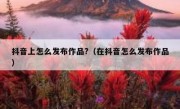 抖音上怎么发布作品?（在抖音怎么发布作品）